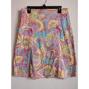 Women's Pencil Skirt Lily Vintage USA Stretch Pink Below the Knee Sz Large EUC